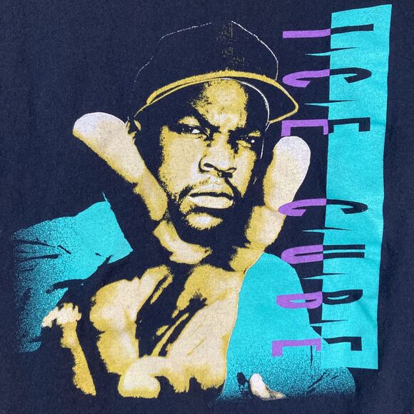 Ice Cube Peace T-Shirt • 90s Hip Hop, Rap • Black Graphic Tee (L) EUC - Picture 3 of 4